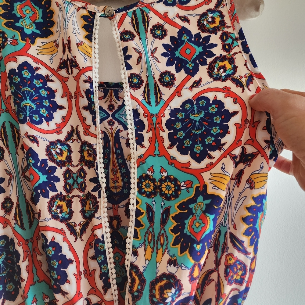 Colorful Patterned Jumpsuit - Picture 4 of 5